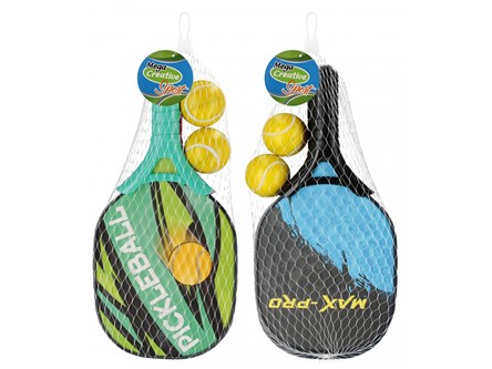 AST. RAKIETKI do padla + akc., 19x40x5 cm,  sia.