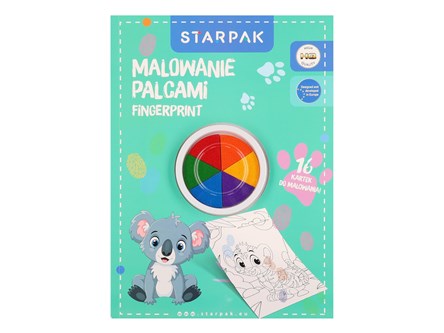 Farby do malowania palcami 6 kolorów Animal