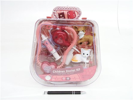 *ZESTAW weterynarza z plast. zwierz.,     walizka