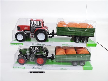 AST. TRAKTOR Z PRZYCZEPĄ, z belami, 2 kol,  klosz