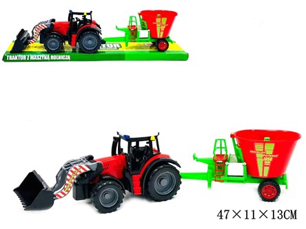TRAKTOR Z turem i paszowozem pod kloszem