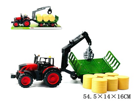 TRAKTOR Z MASZYNĄ ROLNICZĄ baloty, chwytak