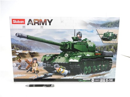 KLOCKI SLUBAN 845 el. WOJSKO, Czołg 2w1