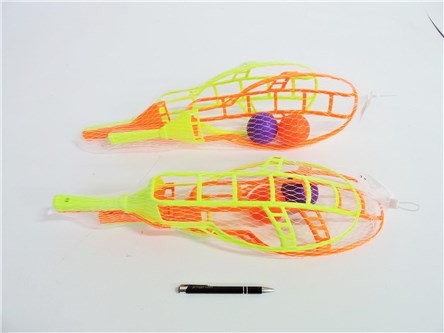 GRA CATCH BALL, plast., z 2 piłkami,48x18 cm, sia.