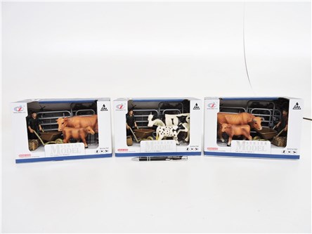 ZESTAW FARMERSKI, 22x14x10 cm, krowy