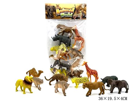 Zwierzęta dzikie 10 szt w folii