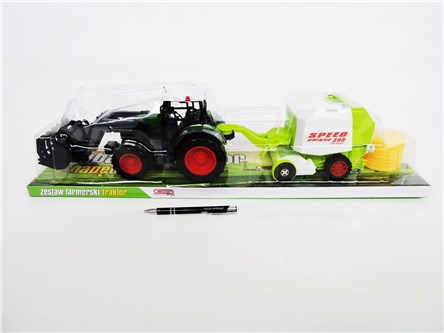 TRAKTOR z turem i prasą do balotów,        klosz