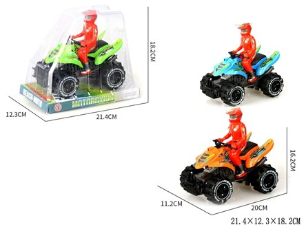 QUAD Z NAPĘDEM 21 cm pod kloszem 3 kol.