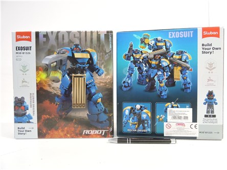 KLOCKI SLUBAN 269 el. kosmos, niebieski robot