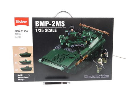 KLOCKI SLUBAN, wojsko, 738 el, czołg BMP-2MS 1:35