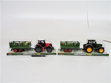 AST. TRAKTOR ze zwierzątkami, 40x14x 11 cm,  klosz