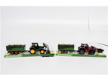 AST. TRAKTOR Z PRZYCZEPĄ, 47x13x11 cm,       klosz