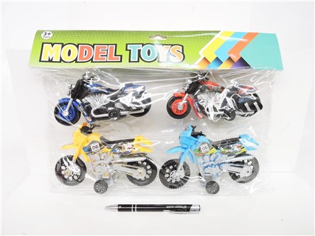 MOTOCYKLE 17 cm, 4pak, zest.,          fol.