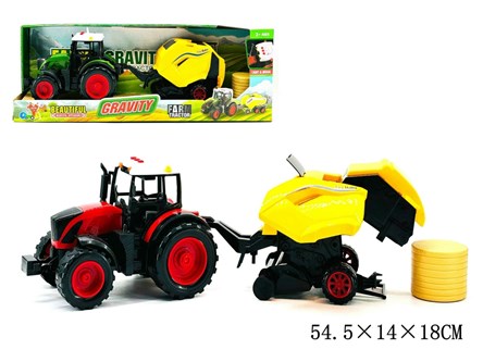 TRAKTOR Z PRASĄ żółtą św. dź. kart.