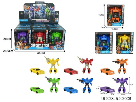 ROBOT x 12  transformers samochód 6 wz.