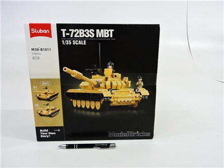 KLOCKI SLUBAN 770 el. WOJSKO, Czołg T-72B3S 1:35
