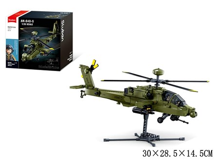 KLOCKI SLUBAN WOJSKO 734 el. helikopter AH-64D-S