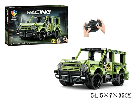 KLOCKI AUTO 353 el. jeep zielony rc na radio