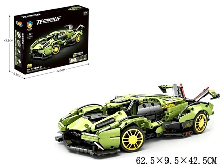 KLOCKI AUTO zielone 1148 el.