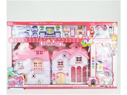 *DOMEK DLA LALEK ZESTAW 92x56 cm