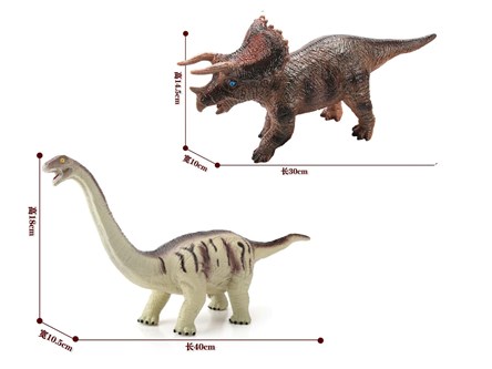 ZWIERZĘ DINOZAUR Z DŹWIĘKIEM 2 wz. gumowy