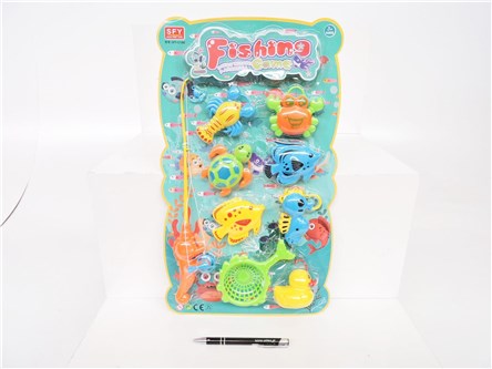 WĘDKA Z RYBKAMI, 45x26 cm,        blist.