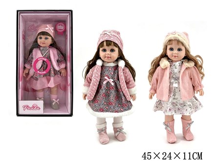 LALKA Z DŹWIĘKIEM J.POLSKI sukienka w kwaitki 3 wz