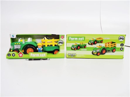 TRAKTOR FARMA, z zwierzętami, 24x14x12 cm,   kart.