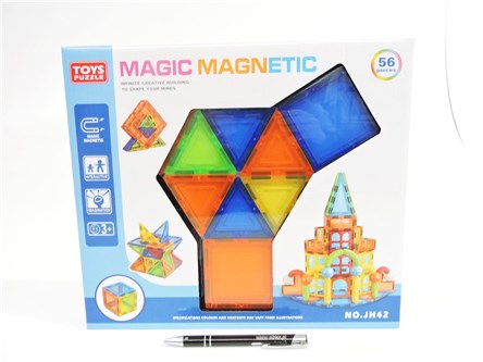 KLOCKI MAGNETYCZNY 56 el., 33x29x5 cm