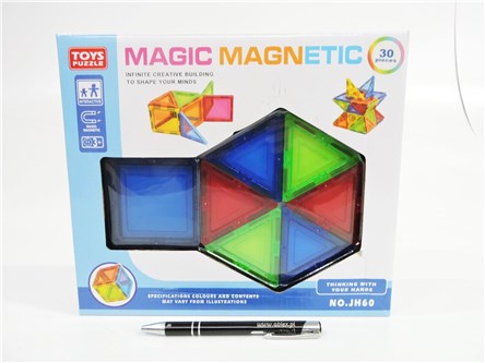 KLOCKI MAGNETYCZNE 30 el., 26x22x5 cm