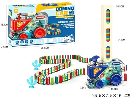 LOKOMOTYWA UKŁADAJĄCA DOMINO kart.