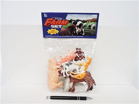 ZWIERZĘTA DOMOWE, 6 szt., plast.,         fol.