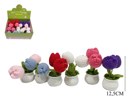 AST. KWIAT x 12 materiał., 12,5 cm,      displ.