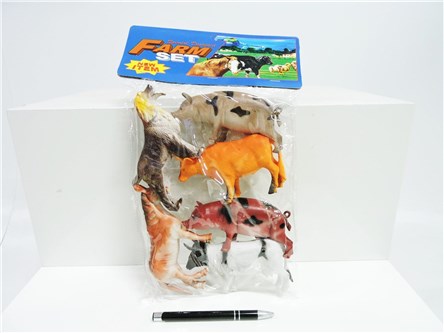 ZWIERZĘTA domowe, plast, kpl.6 szt.           fol.