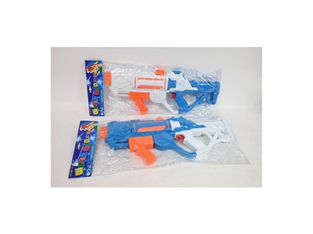 PISTOLET NA WODĘ niebiesko biały w foli 2 kol.