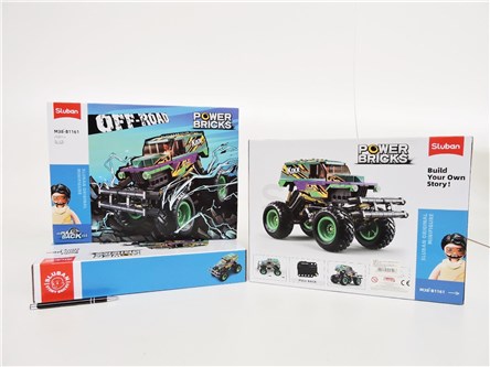 *KLOCKI SLUBAN, 252 el, off-road, napęd, ziel.