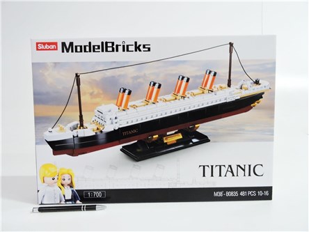 *KLOCKI SLUBAN 481 el, STATEK Titanic,      kart.