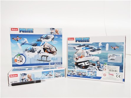 *KLOCKI SLUBAN 161 el., POLICJA, Helikopter