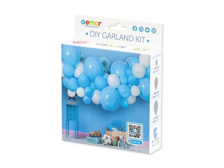 *GIRLANDA balonowa DIY Baby Blue 65 szt