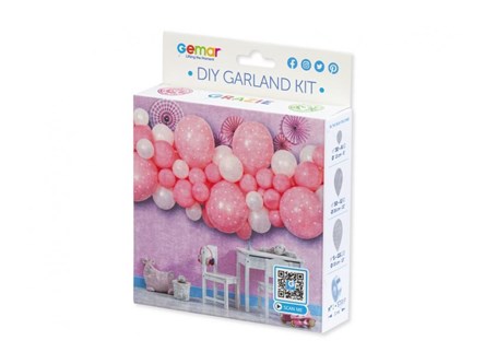 *GIRLANDA balonowa DIY Baby Pink 65 szt