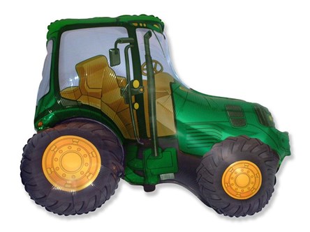 BALON foliowy 95 cm Traktor (zielony), luzem