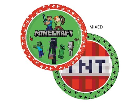 AST. TALERZYKI PAPIEROWE Minecraft 23 cm 8 szt