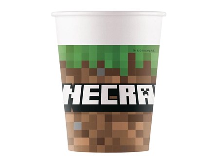 KUBECZKI PAPIEROWE Minecraft 200 ml 8 szt