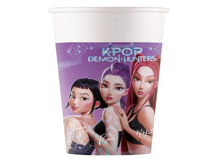 Kubeczki papierowe KPOP Demon Hunters 200 ml 8szt
