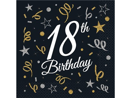 SERWETKI 18 Birthday 33x33 cm 20 szt