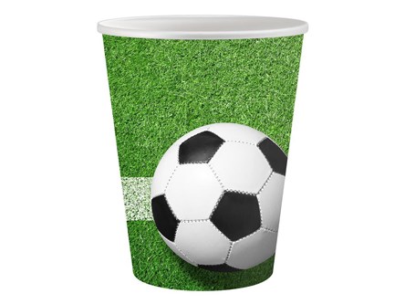 Kubeczki pap. Piłka nożna, 6 szt.