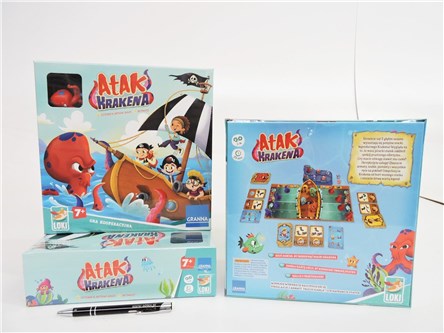 GRA ATAK KRAKENA, figurka, planszowa, 7+