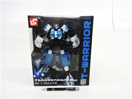 ROBOT 20 cm, nieb. policja, 27x22x10 cm,     kart.