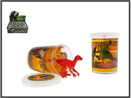 DINOZAUR x 12 W ŻELU 7,5CM