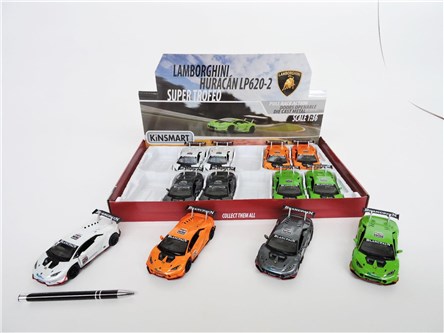 AUTO metal x 12, LAMBORGHINI Huracan,  1:36 4 kol.